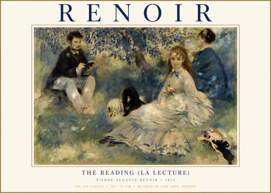 Renoir The Reading (La Lecture) No1 - Poszter