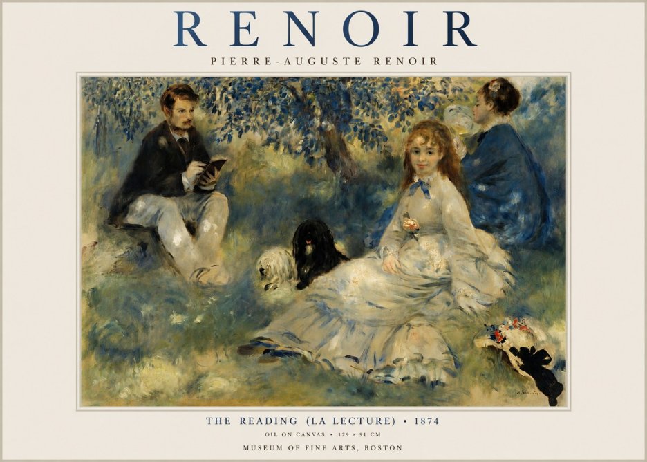 Renoir The Reading (La Lecture) No2 - Poszter