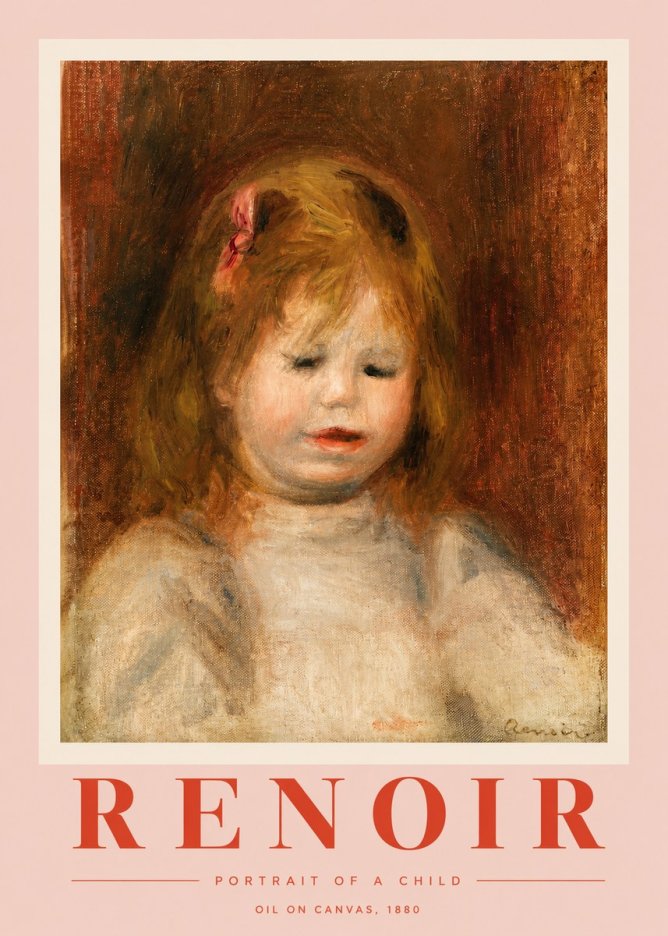 Renoir Portrait of a Child I No2 - Poszter