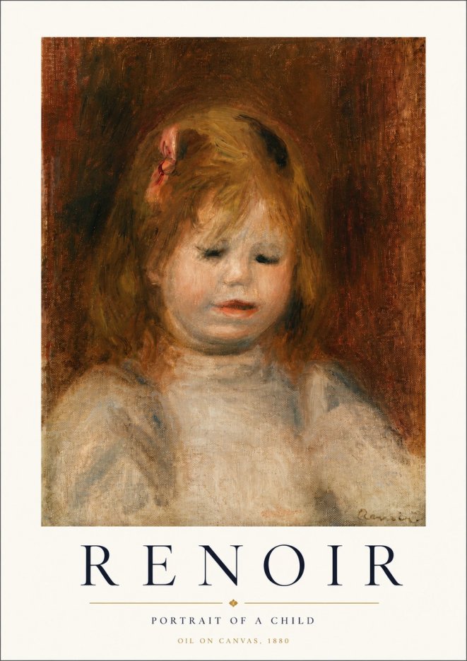 Renoir Portrait of a Child I No3 - Poszter