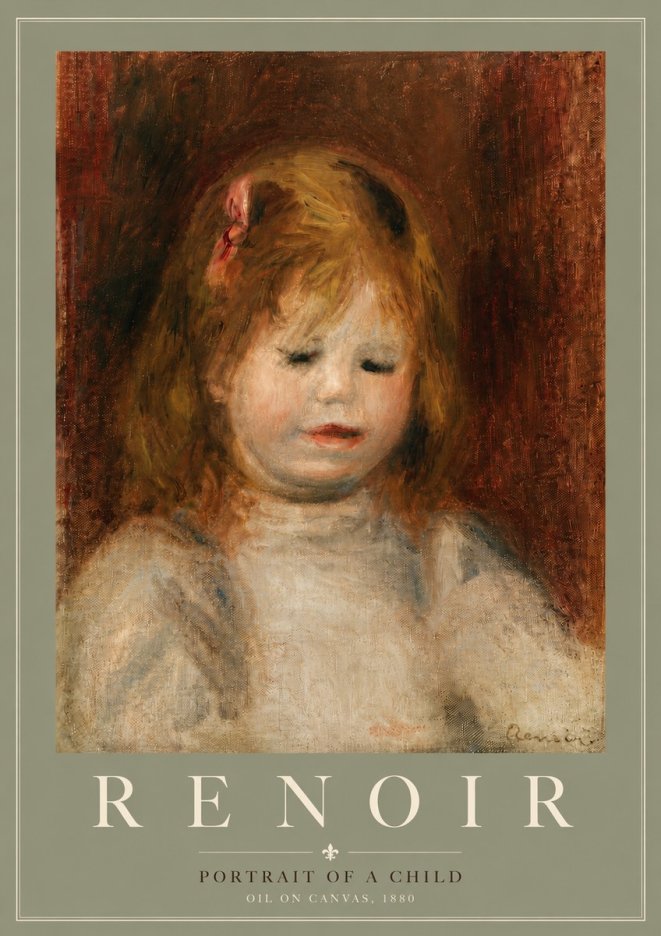 Renoir Portrait of a Child I No4 - Poszter
