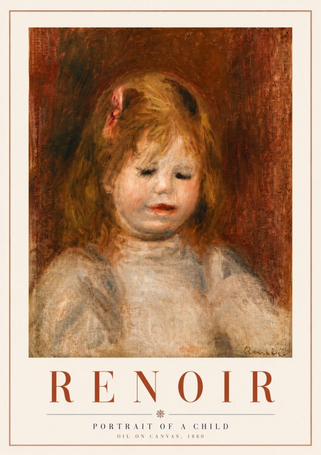 Renoir Portrait of a Child I No5 - Poszter
