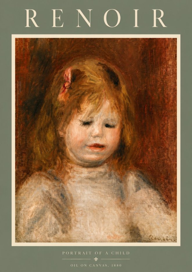 Renoir Portrait of a Child I No6 - Poszter