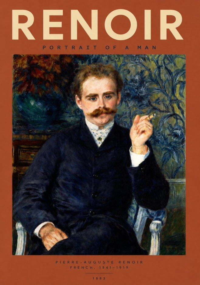 Renoir Portrait of a Man I No2 - Poszter