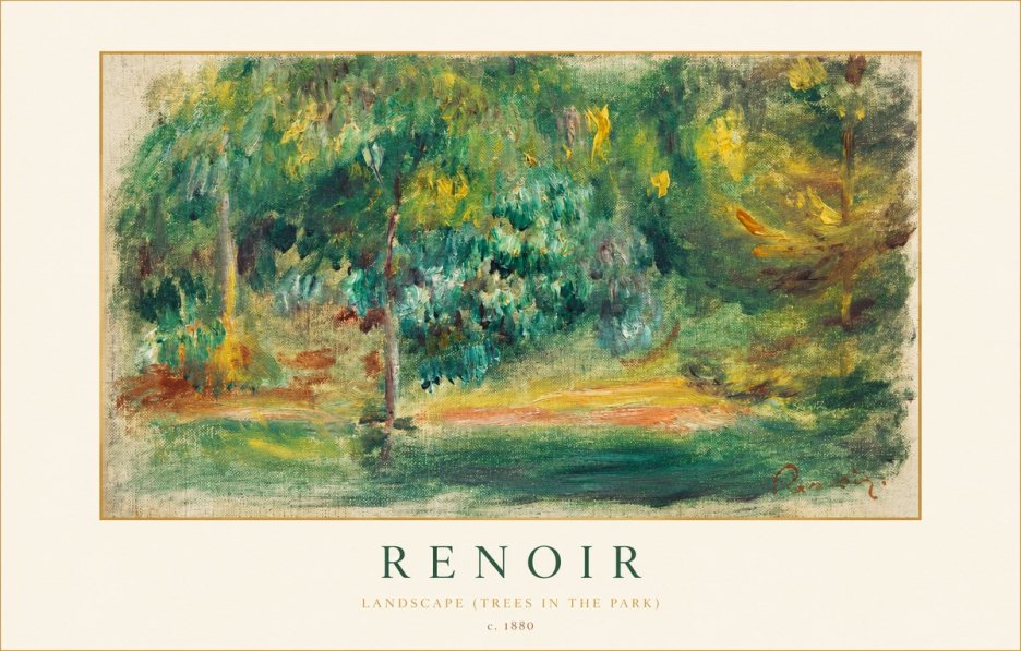 Renoir Landscape (Trees in the Park) No1 - Poszter