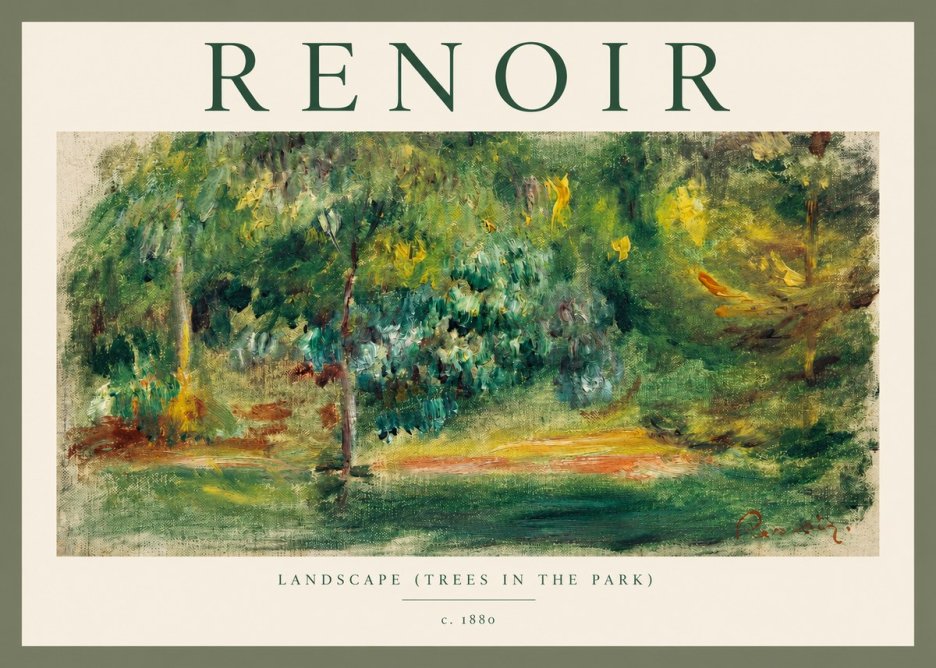 Renoir Landscape (Trees in the Park) No2 - Poszter