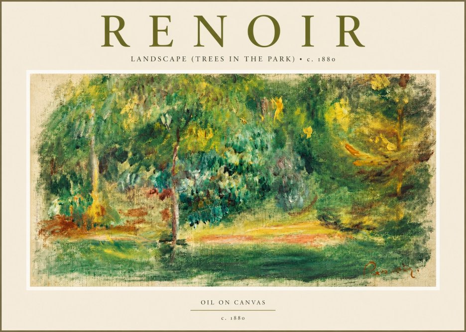 Renoir Landscape (Trees in the Park) No4 - Poszter