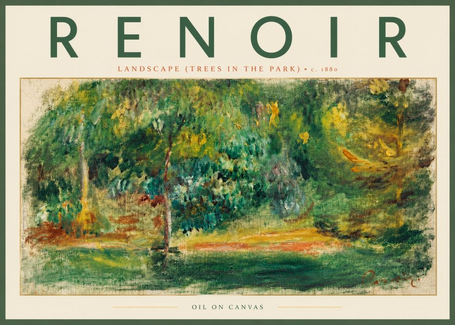 Renoir Landscape (Trees in the Park) No5 - Poszter
