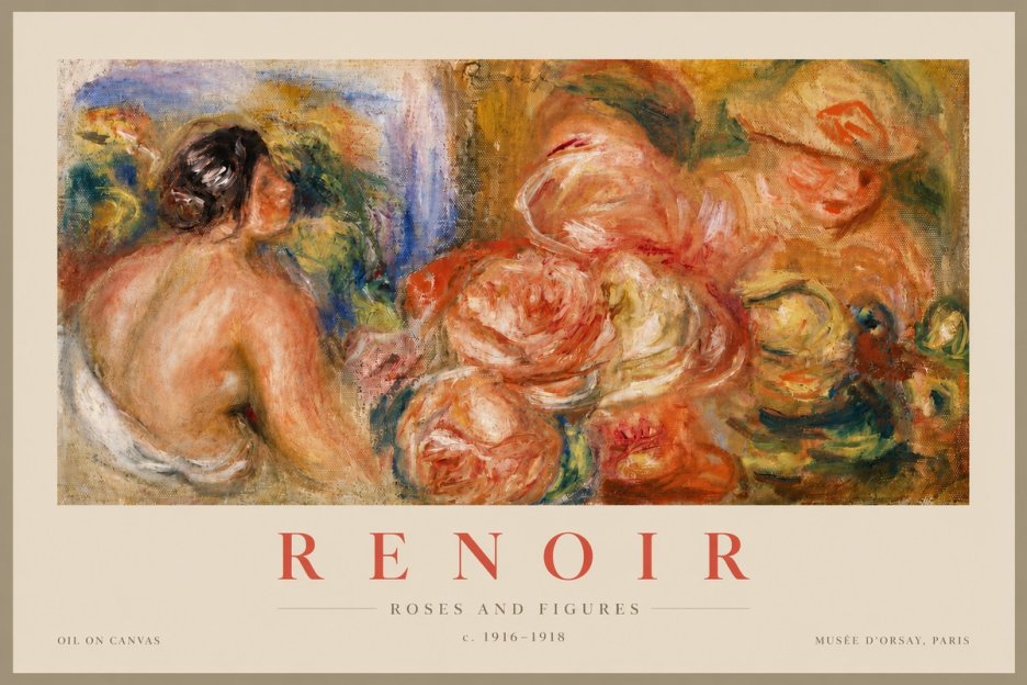 Renoir Roses and Figures No4 - Poszter