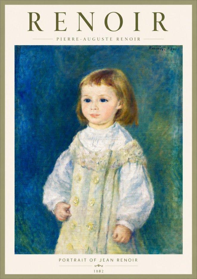 Renoir Portrait of Jean Renoir No6 - Poszter