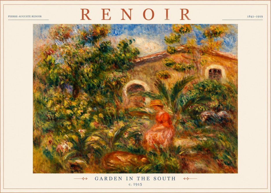 Renoir Garden in the South No3 - Poszter