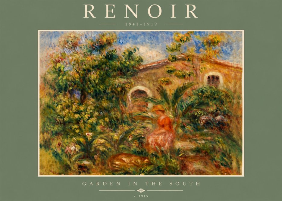 Renoir Garden in the South No5 - Poszter