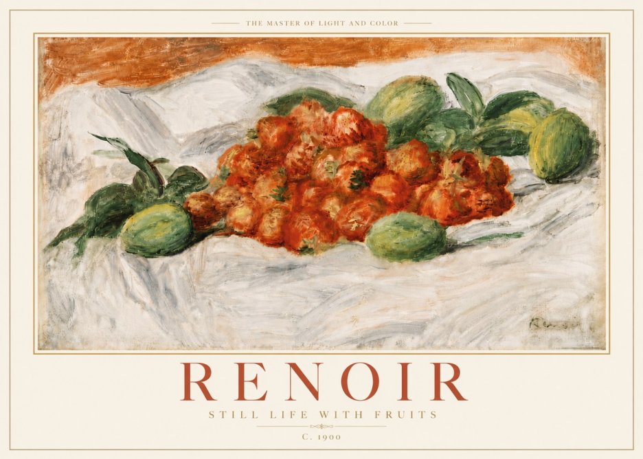Renoir Still Life with Fruits No5 - Poszter