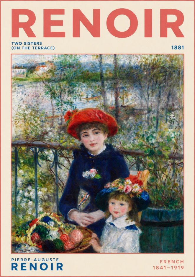 Renoir Two Sisters (on the Terrace) No2 - Poszter