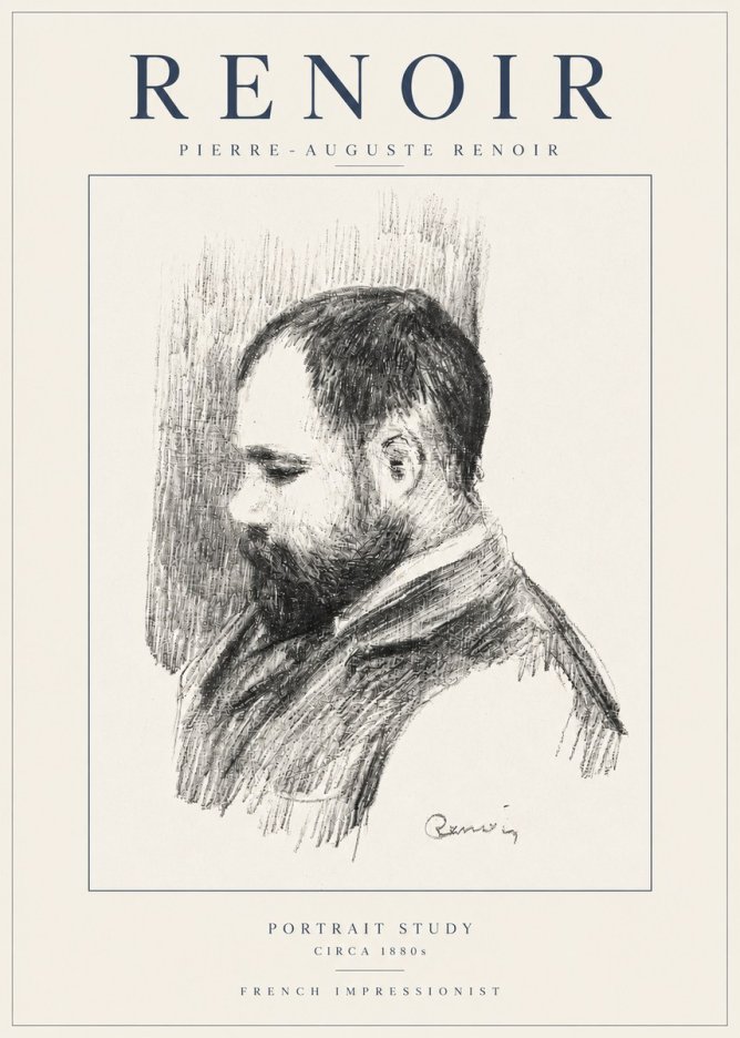 Renoir Portrait Study I No4 - Poszter