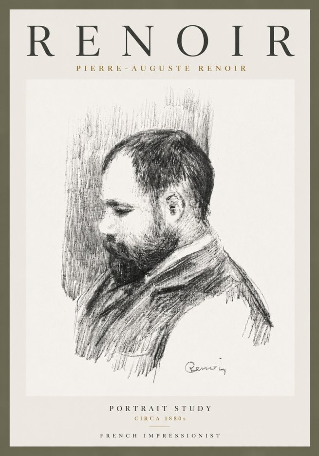 Renoir Portrait Study I No5 - Poszter