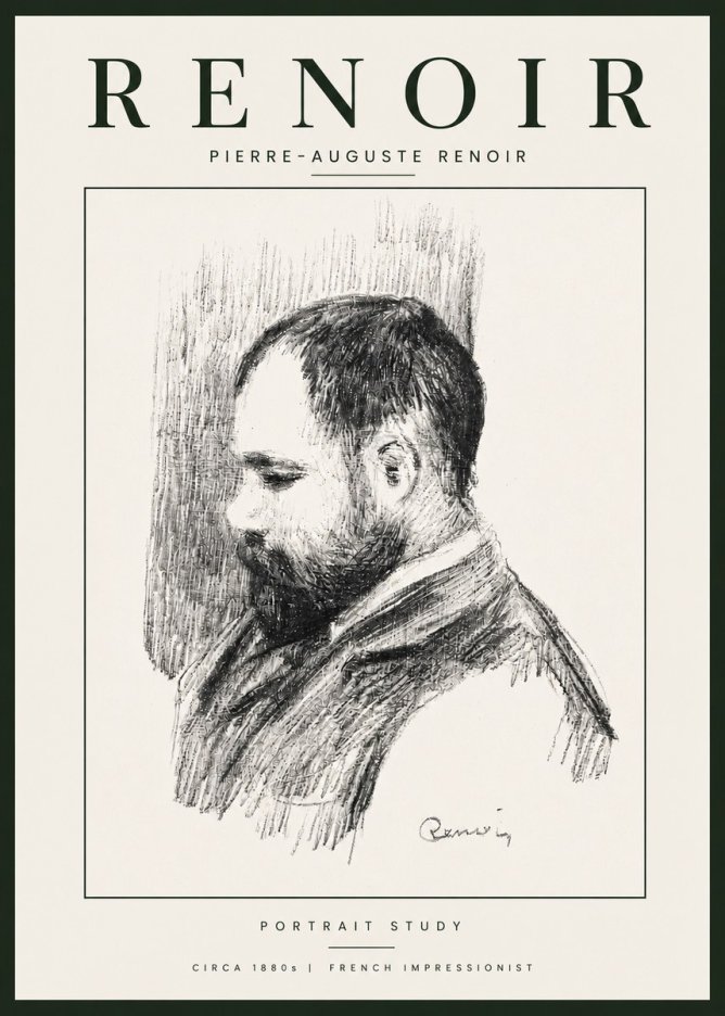 Renoir Portrait Study I No6 - Poszter