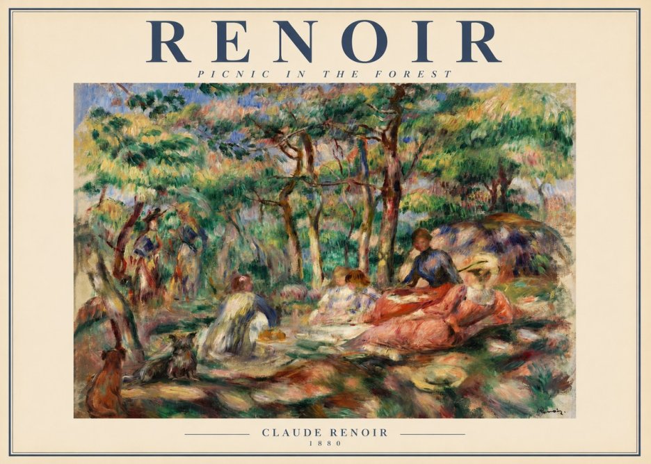 Renoir Picnic in the Forest No2 - Poszter