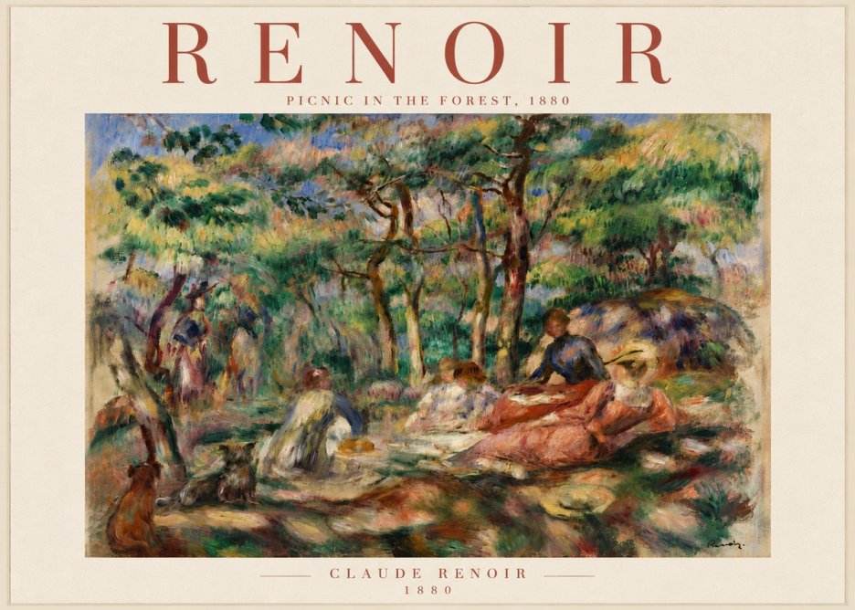 Renoir Picnic in the Forest No6 - Poszter