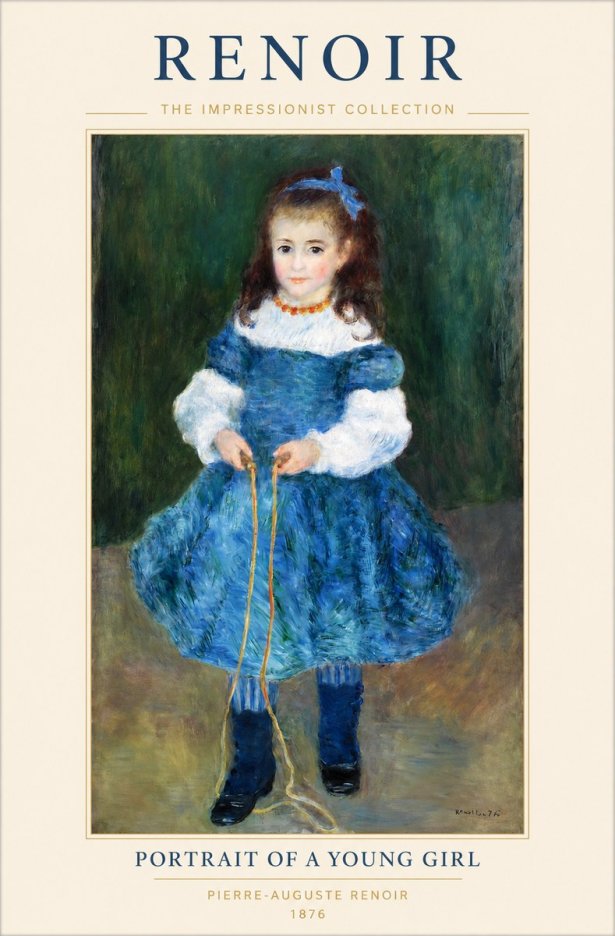 Renoir Portrait of a Young Girl III No1 - Poszter