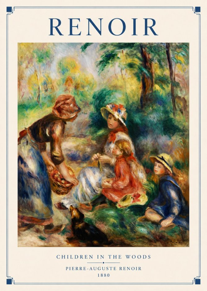 Renoir Children in the Woods No2 - Poszter