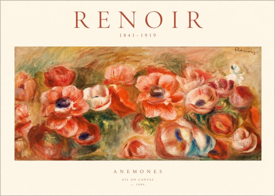 Renoir Anemones No1 - Poszter