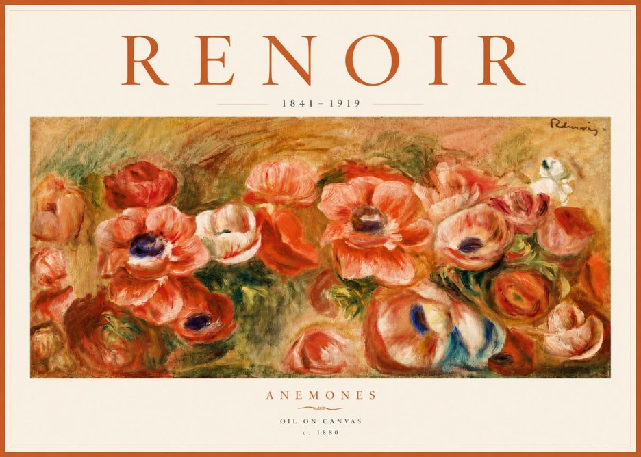 Renoir Anemones No4 - Poszter