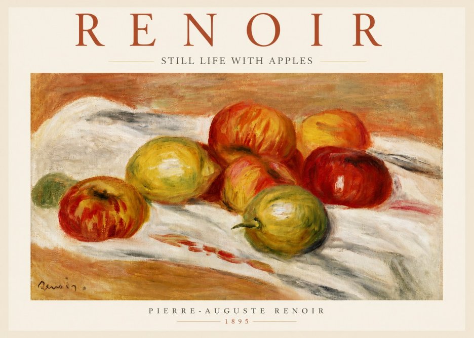 Renoir Still Life with Apples No3 - Poszter
