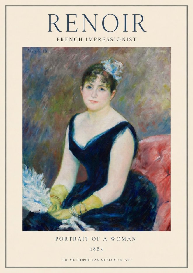 Renoir Portrait of a Woman I No1 - Poszter