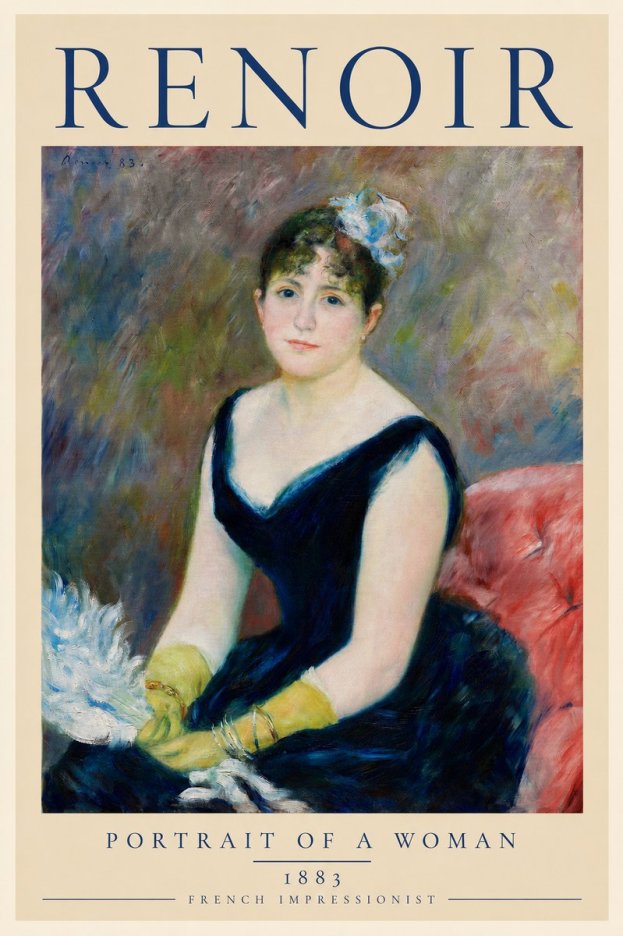 Renoir Portrait of a Woman I No2 - Poszter
