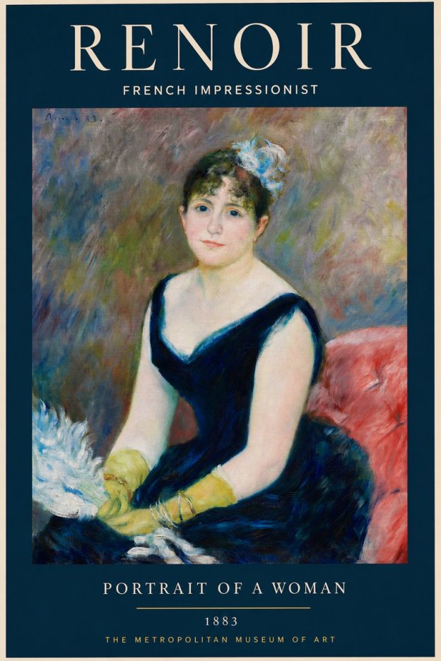 Renoir Portrait of a Woman No4 - Poszter