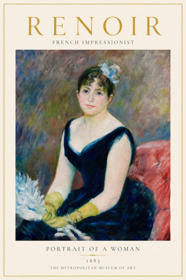 Renoir Portrait of a Woman No5 - Poszter