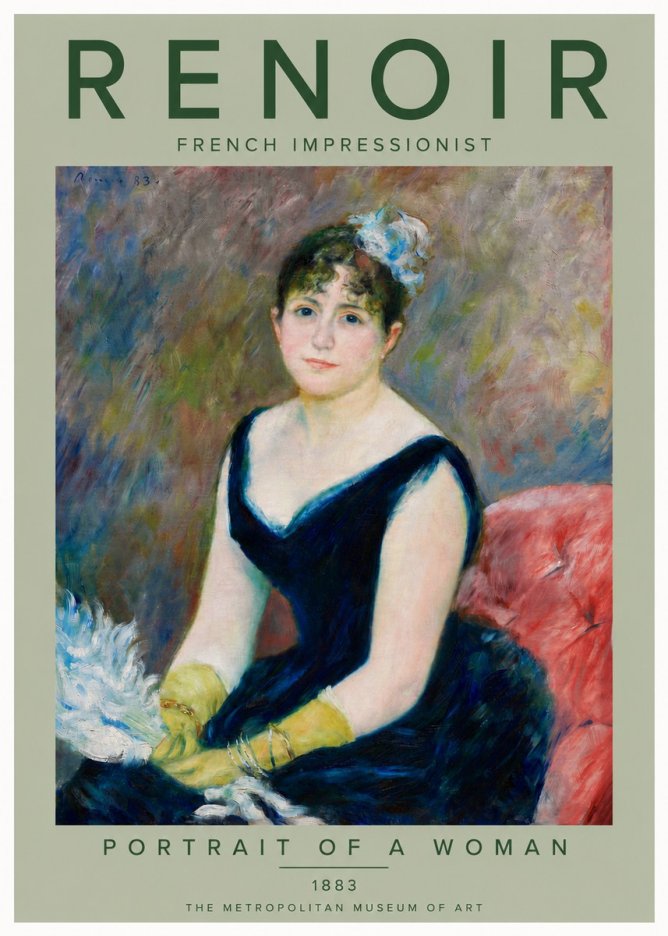 Renoir Portrait of a Woman No6 - Poszter