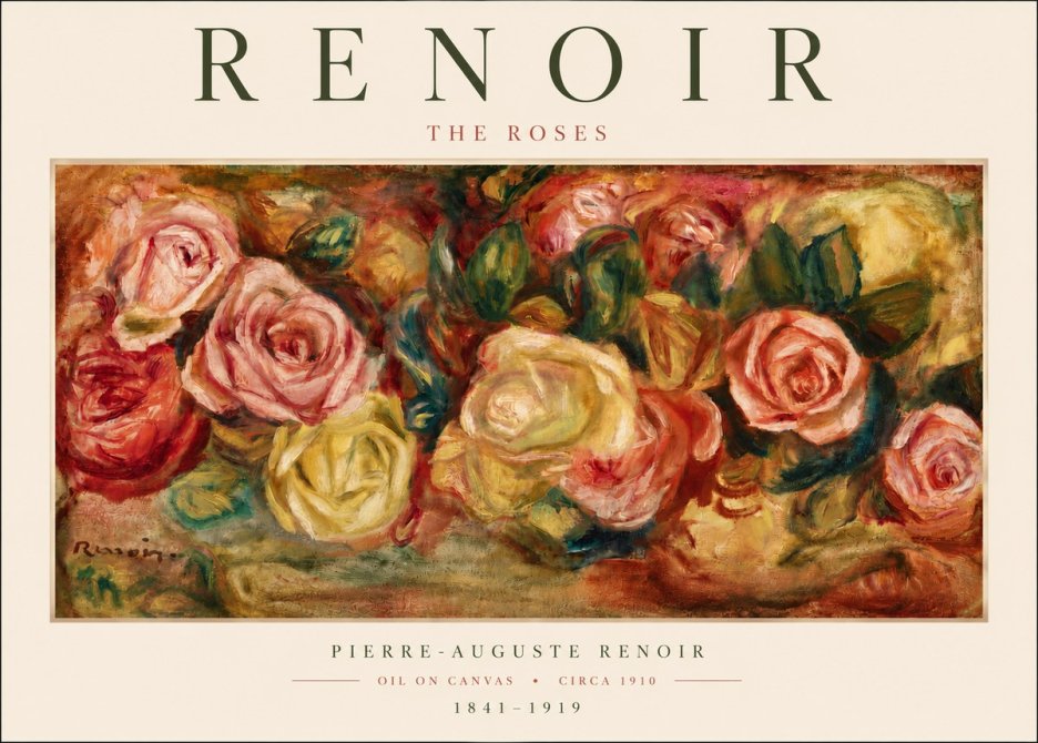 Renoir The Roses No4 - Poszter