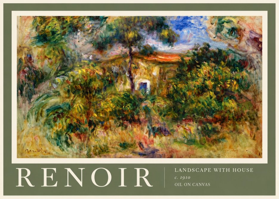 Renoir Landscape with House I No5 - Poszter