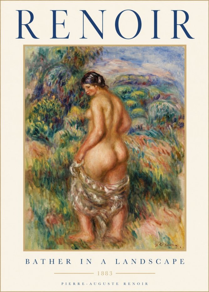 Renoir Bather in a Landscape No1 - Poszter