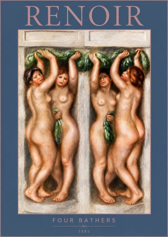 Renoir Four Bathers No3 - Poszter