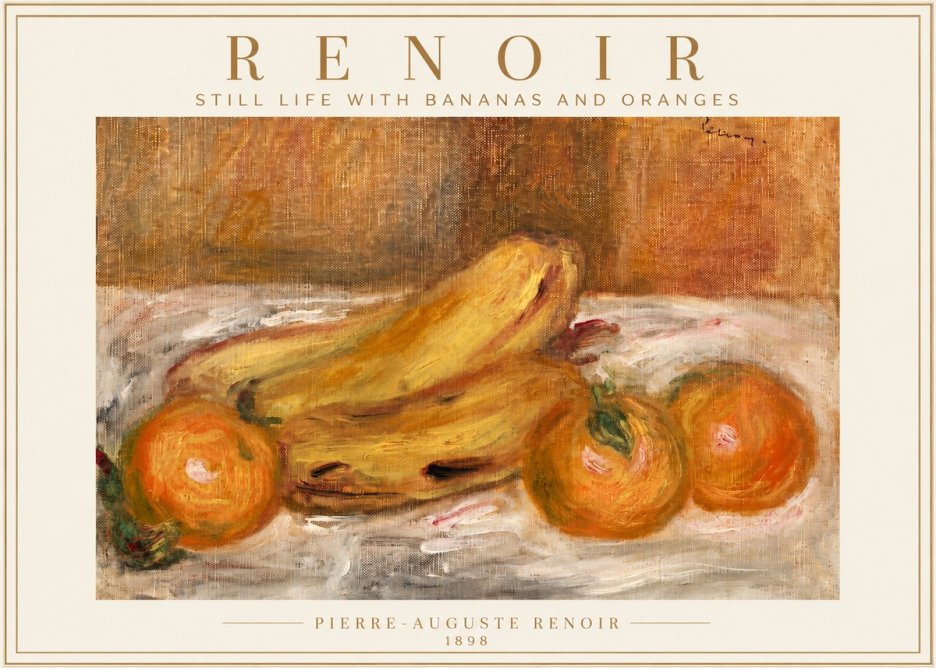 Renoir Still Life with Bananas and Oranges No4 - Poszter