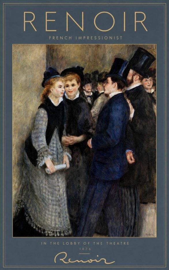 Renoir In the Lobby of the Theatre No2 - Poszter