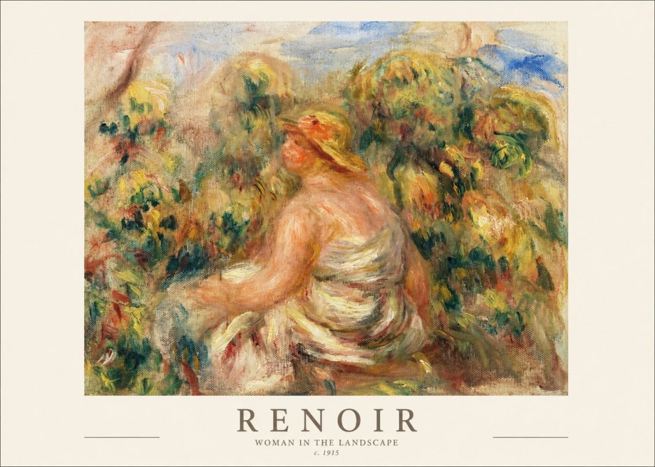 Renoir Woman in a Garden (Study) No2 - Poszter