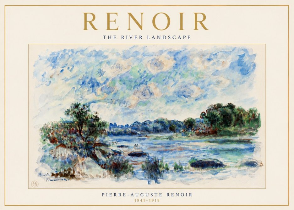 Renoir The River Landscape No4 - Poszter