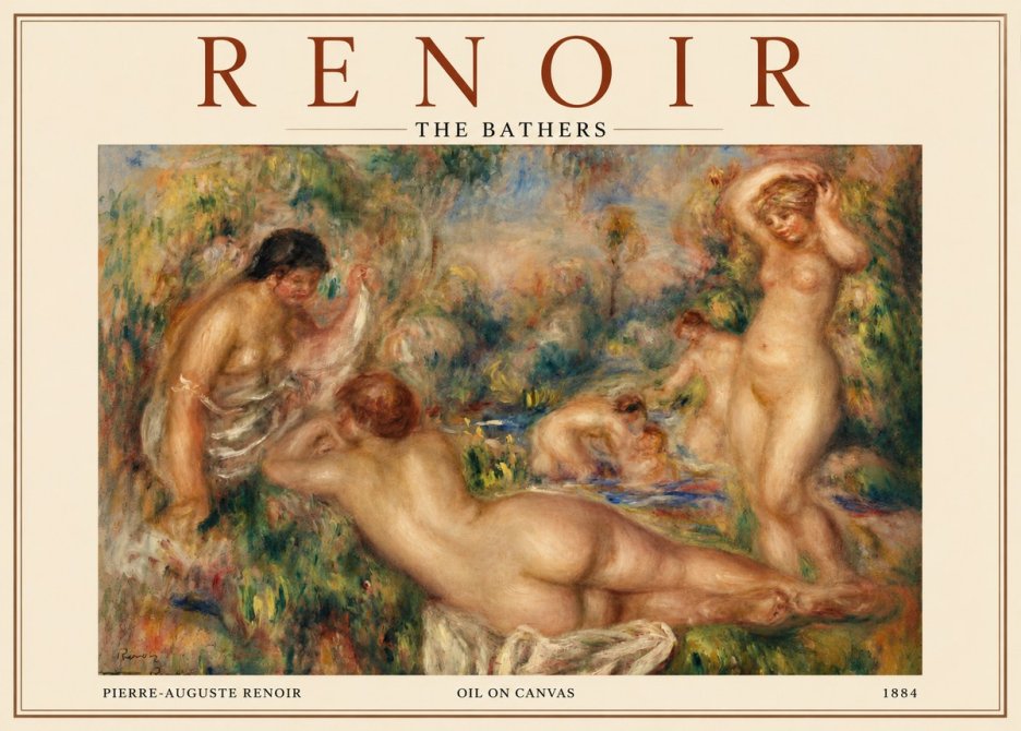 Renoir The Bathers I No3 - Poszter