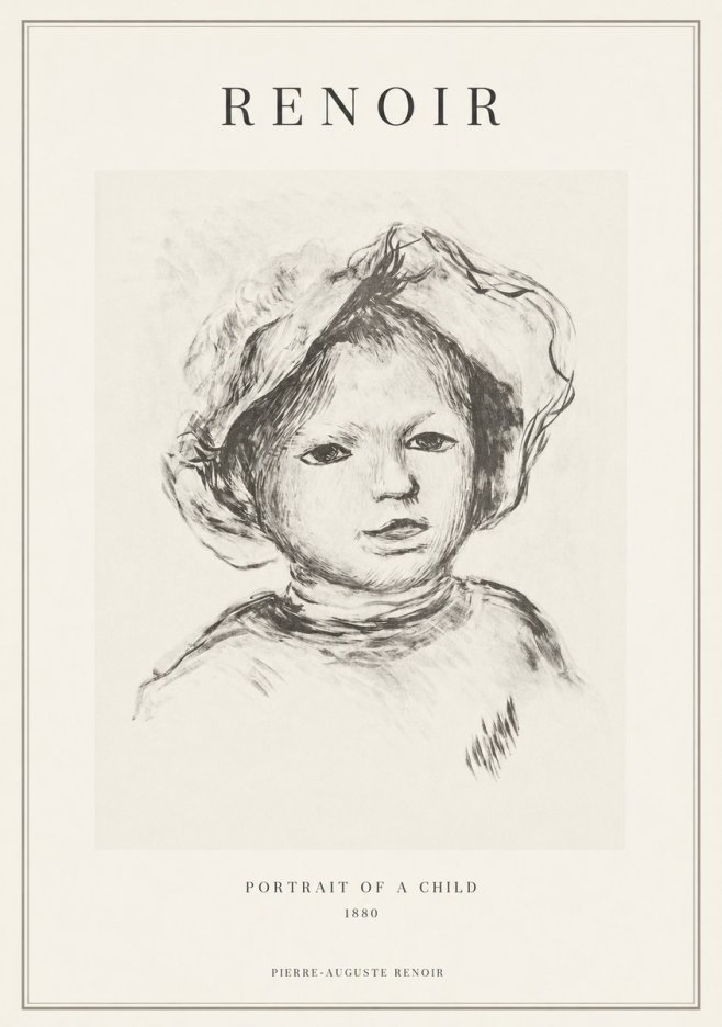 Renoir Portrait of a Child II No1 - Poszter