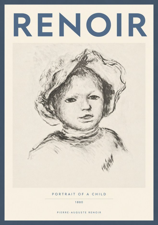 Renoir Portrait of a Child II No2 - Poszter