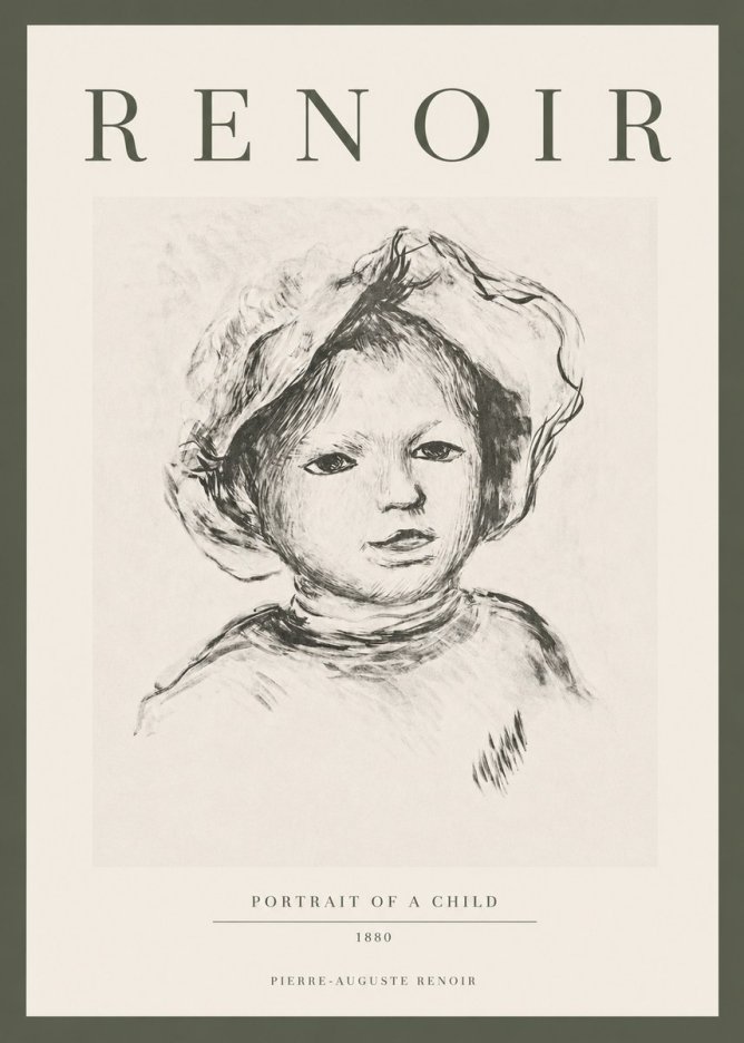 Renoir Portrait of a Child II No3 - Poszter