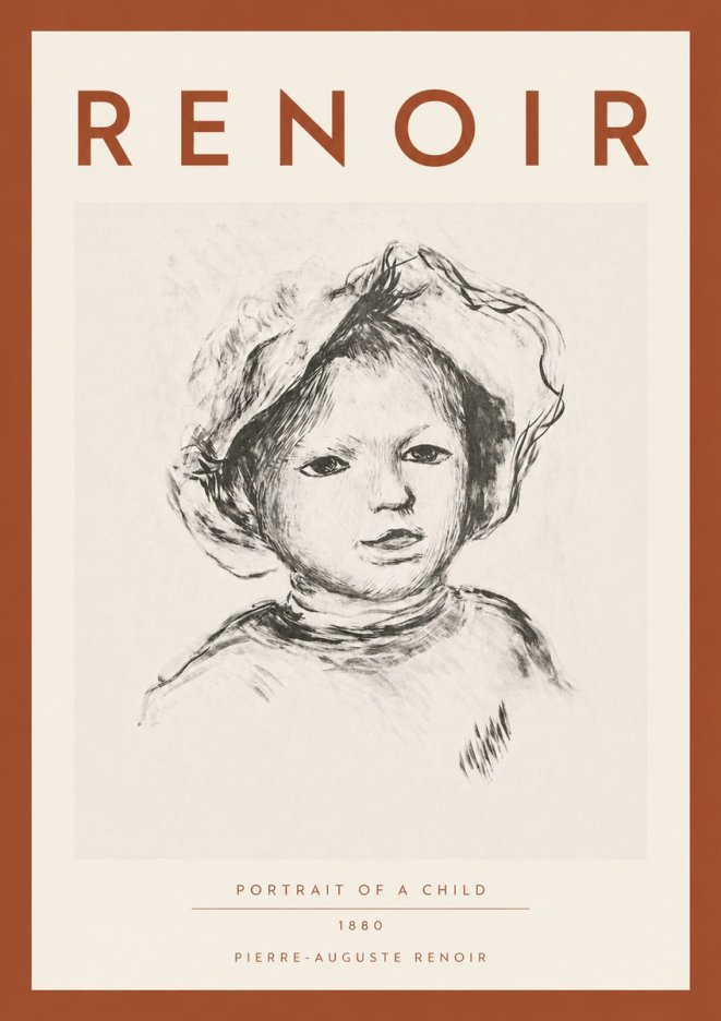 Renoir Portrait of a Child II No4 - Poszter