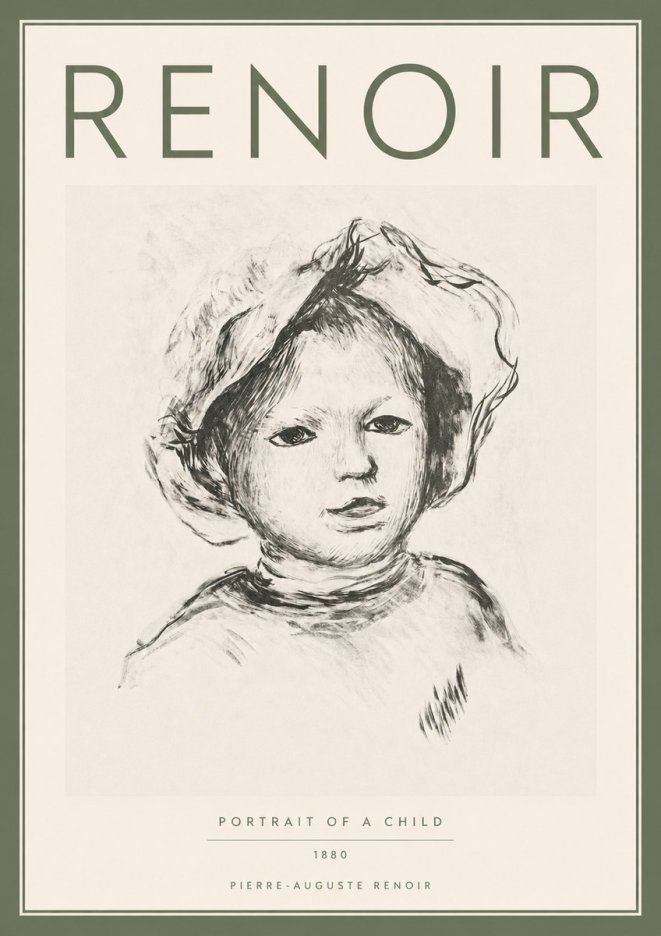 Renoir Portrait of a Child II No5 - Poszter