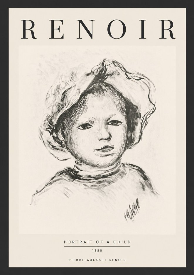 Renoir Portrait of a Child II No6 - Poszter