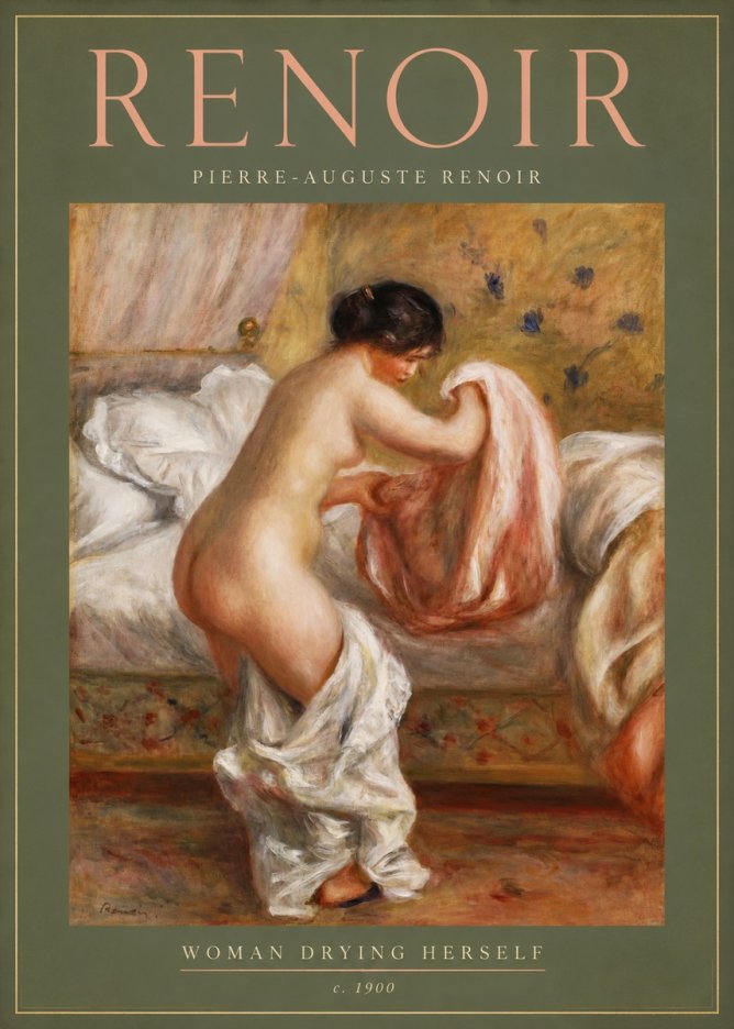 Renoir Woman Drying Herself No2 - Poszter