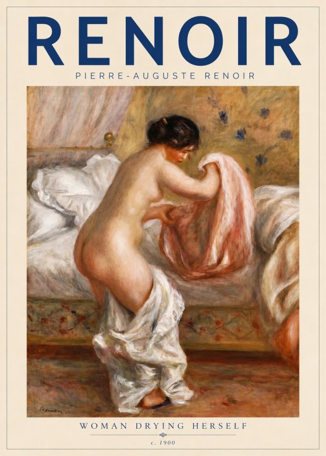 Renoir Woman Drying Herself No3 - Poszter